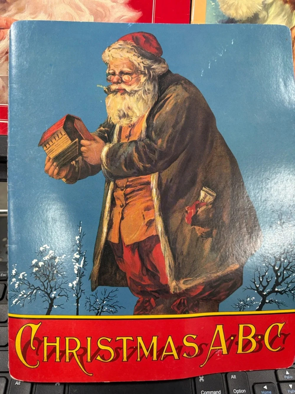 Jolly Old Santa Claus & Christmas ABC Holiday  Vintage Santa Book Lot